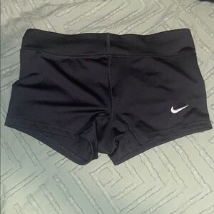 Nike Women's Dark Athletic Volleyball Shorts with White Logo